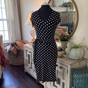 Joe and Elle Black and White Polka Dot Dress size large